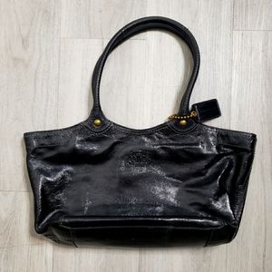 Vintage Black Patent Leather COACH Bag ca. 2000s